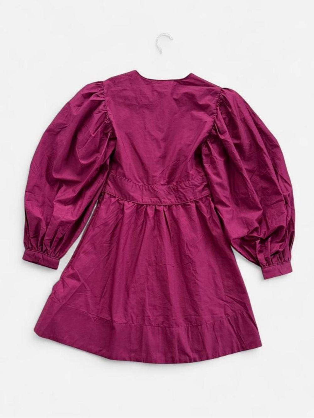 NWT FARM RIO Burgundy Puff Sleeve Mini Dress - Picture 4 of 12